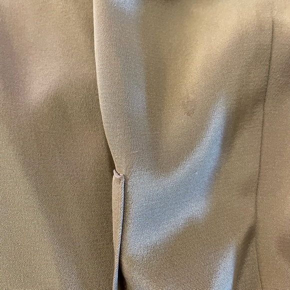 NEW Vince. 100% Silk Mink Nude Color Drawstring Waist Long Sleeve Shirt Dress 12 - Picture 13 of 16